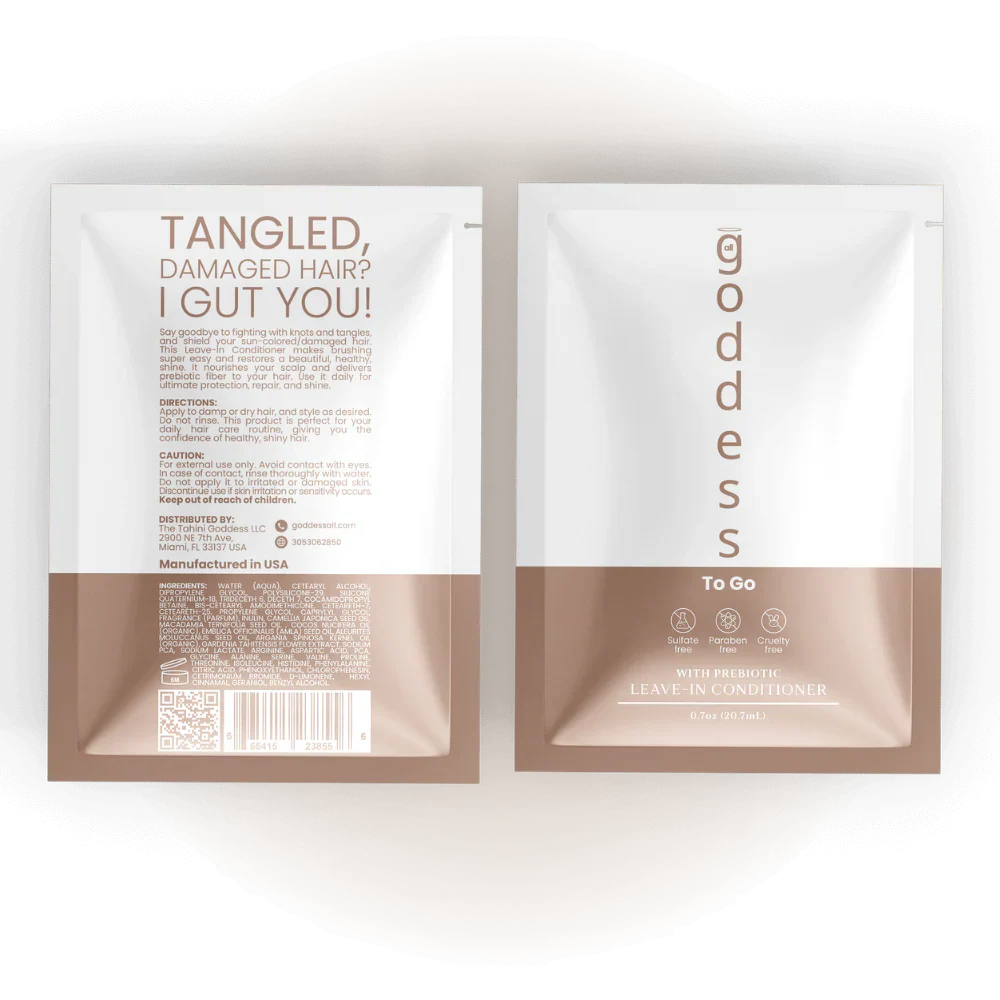 Prebiotic Leave-in conditioner To-Go (10 Sachets in Nude Bag) - Image 3